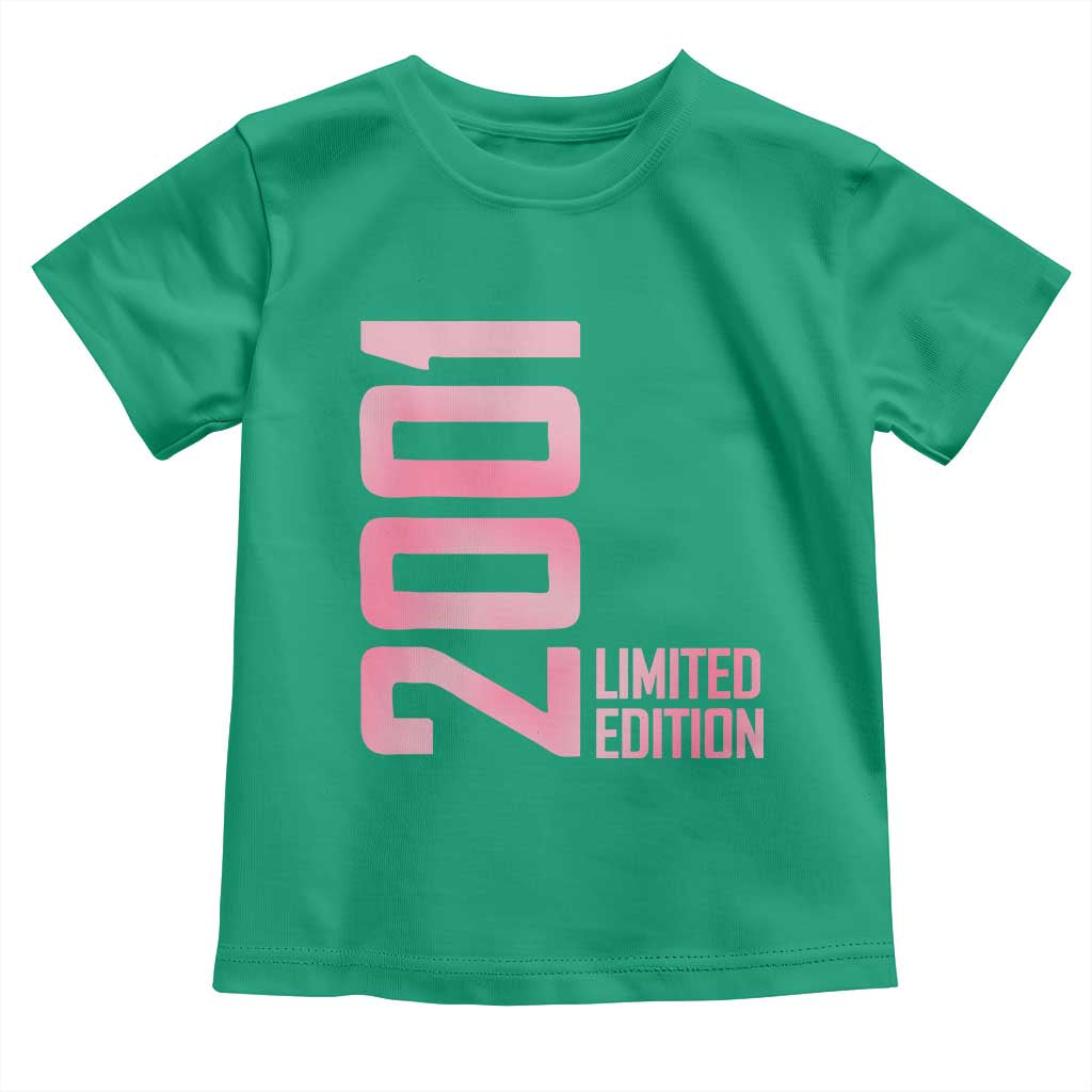 Vintage 25th Birthday Limited Edition 2001 Gift Toddler T Shirt TS12 Irish Green Print Your Wear