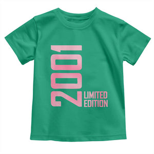 Vintage 25th Birthday Limited Edition 2001 Gift Toddler T Shirt TS12 Irish Green Print Your Wear