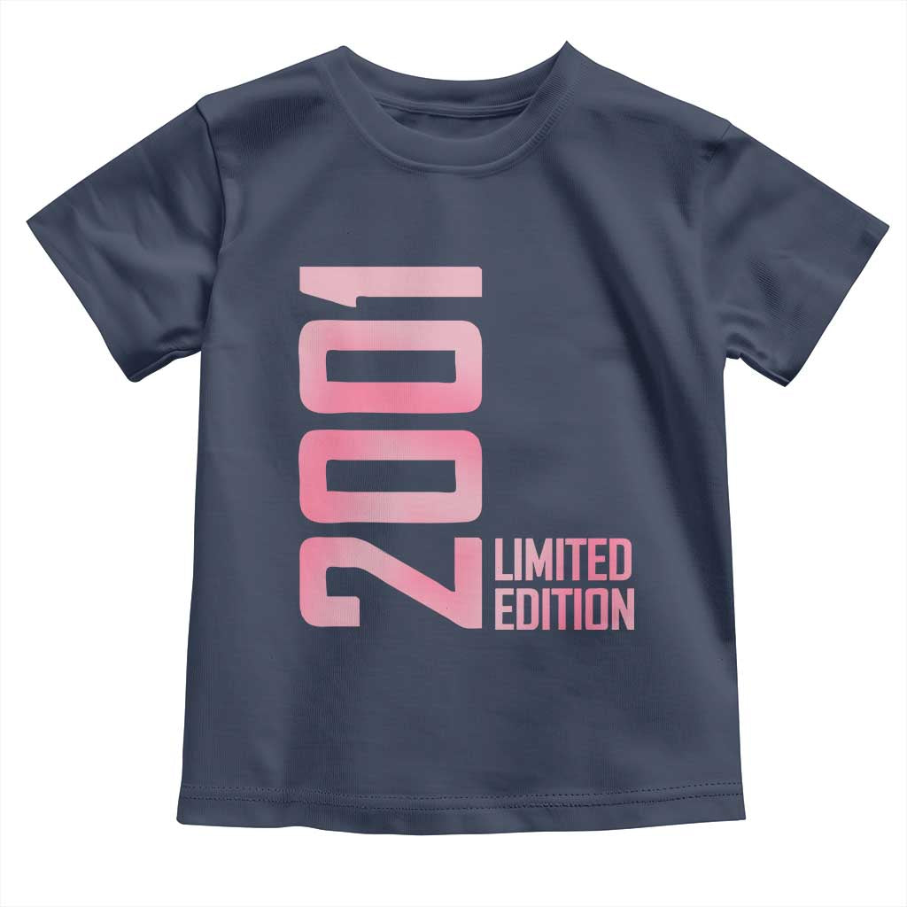 Vintage 25th Birthday Limited Edition 2001 Gift Toddler T Shirt TS12 Navy Print Your Wear