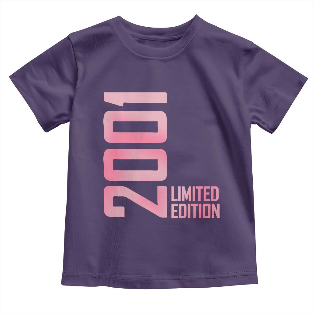 Vintage 25th Birthday Limited Edition 2001 Gift Toddler T Shirt TS12 Purple Print Your Wear