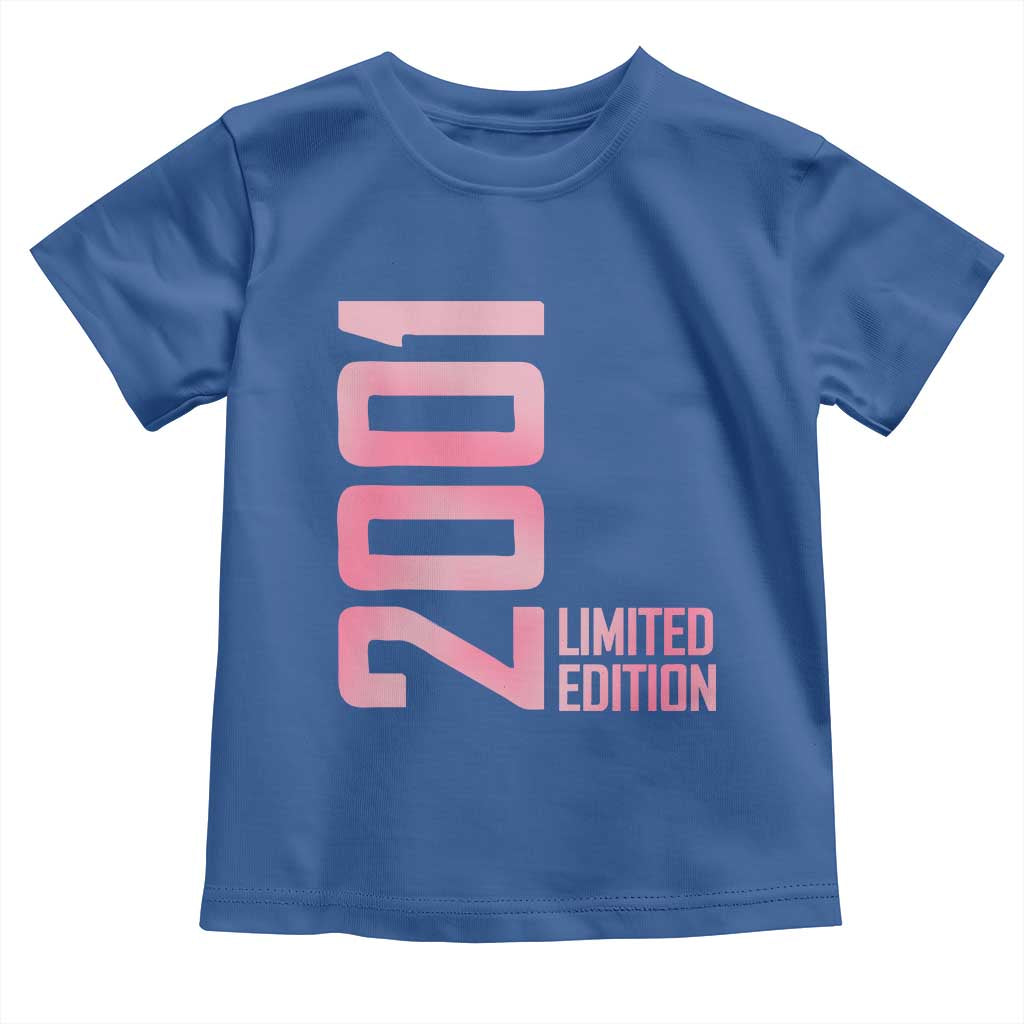 Vintage 25th Birthday Limited Edition 2001 Gift Toddler T Shirt TS12 Royal Blue Print Your Wear