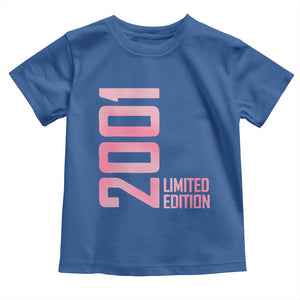 Vintage 25th Birthday Limited Edition 2001 Gift Toddler T Shirt TS12 Royal Blue Print Your Wear