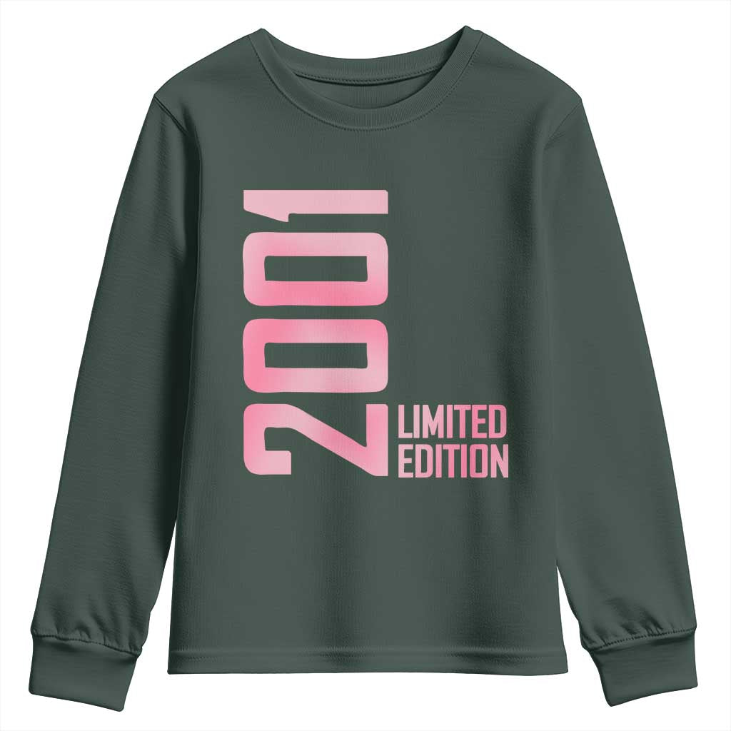 Vintage 25th Birthday Limited Edition 2001 Gift Youth Sweatshirt TS12 Dark Forest Green Print Your Wear