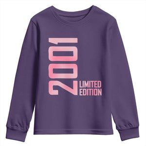 Vintage 25th Birthday Limited Edition 2001 Gift Youth Sweatshirt TS12 Purple Print Your Wear