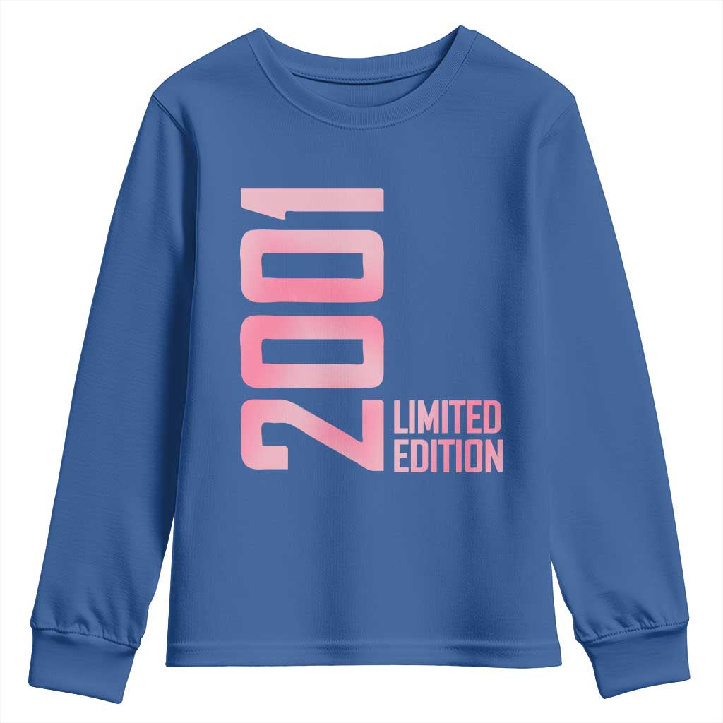 Vintage 25th Birthday Limited Edition 2001 Gift Youth Sweatshirt TS12 Royal Blue Print Your Wear