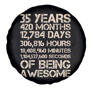 Vintage 35th Birthday Gift Spare Tire Cover 35 Years Of Being Awesome TS12 Print Your Wear