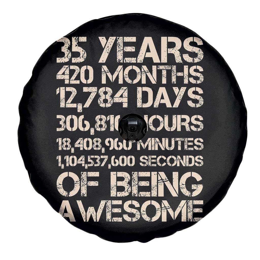 Vintage 35th Birthday Gift Spare Tire Cover 35 Years Of Being Awesome TS12 Print Your Wear