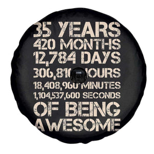 Vintage 35th Birthday Gift Spare Tire Cover 35 Years Of Being Awesome TS12 Print Your Wear