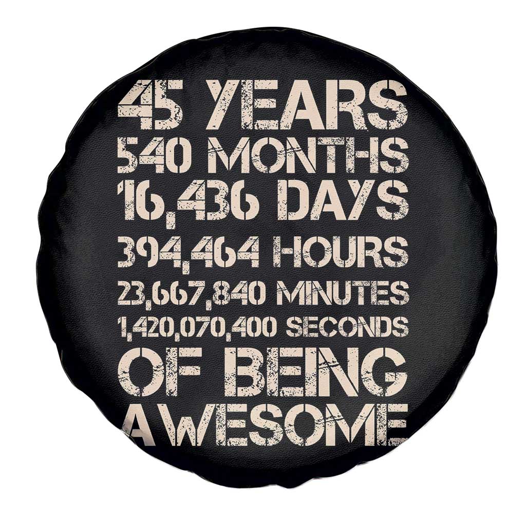 Vintage 45th Birthday Gift Spare Tire Cover 45 Years Of Being Awesome TS12 Print Your Wear