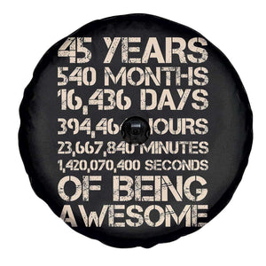 Vintage 45th Birthday Gift Spare Tire Cover 45 Years Of Being Awesome TS12 Print Your Wear