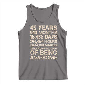 Vintage 45th Birthday Gift Tank Top 45 Years Of Being Awesome TS12 Deep Heather Print Your Wear