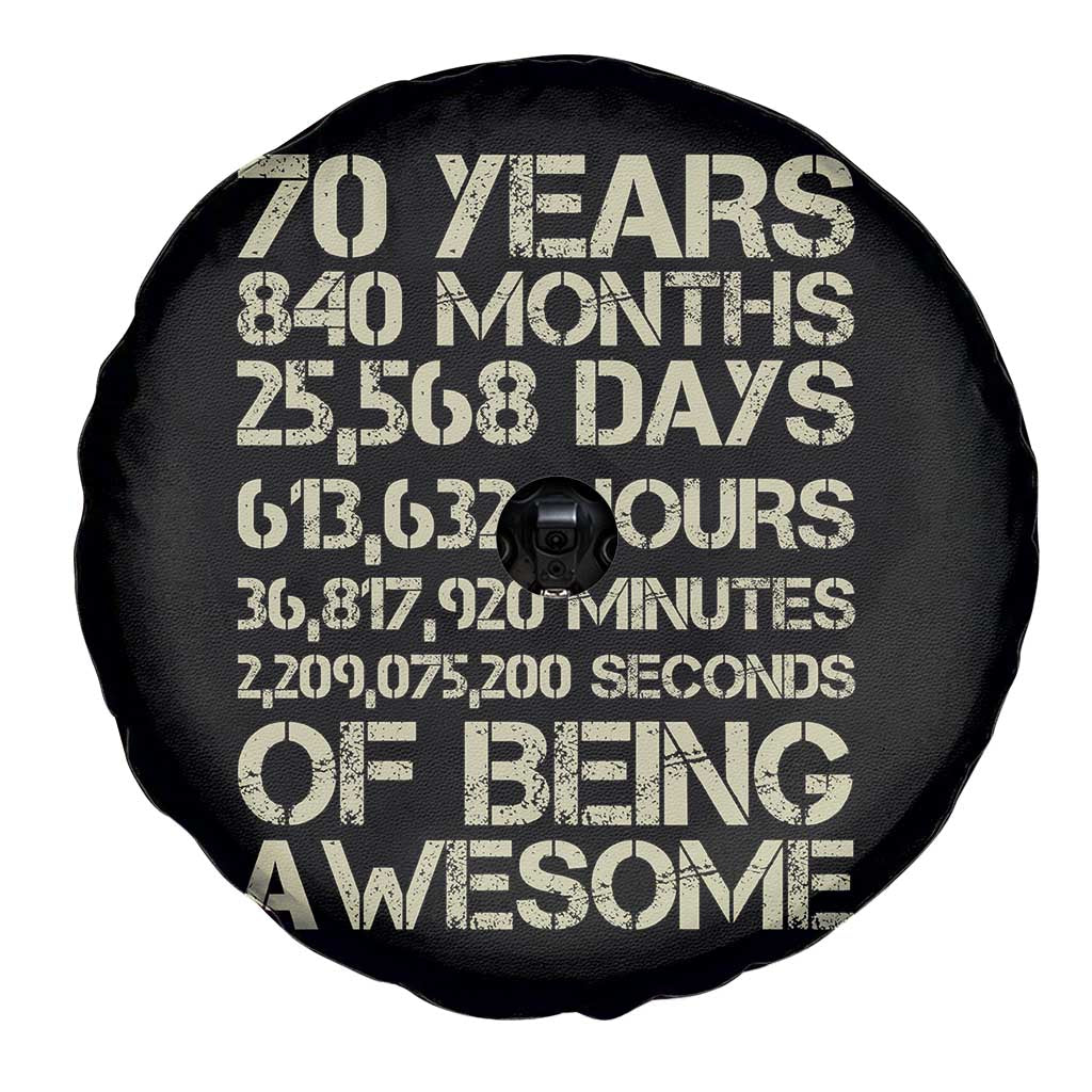 Vintage 70th Birthday Gift Spare Tire Cover 70 Years Of Being Awesome TS12 Print Your Wear