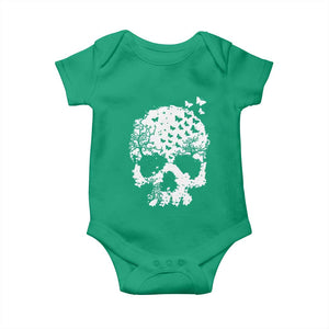 Dark Gothic Graphic Skull Floral Butterfly Baby Onesie TS12 Irish Green Print Your Wear