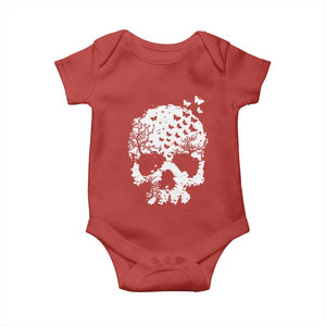 Dark Gothic Graphic Skull Floral Butterfly Baby Onesie TS12 Red Print Your Wear
