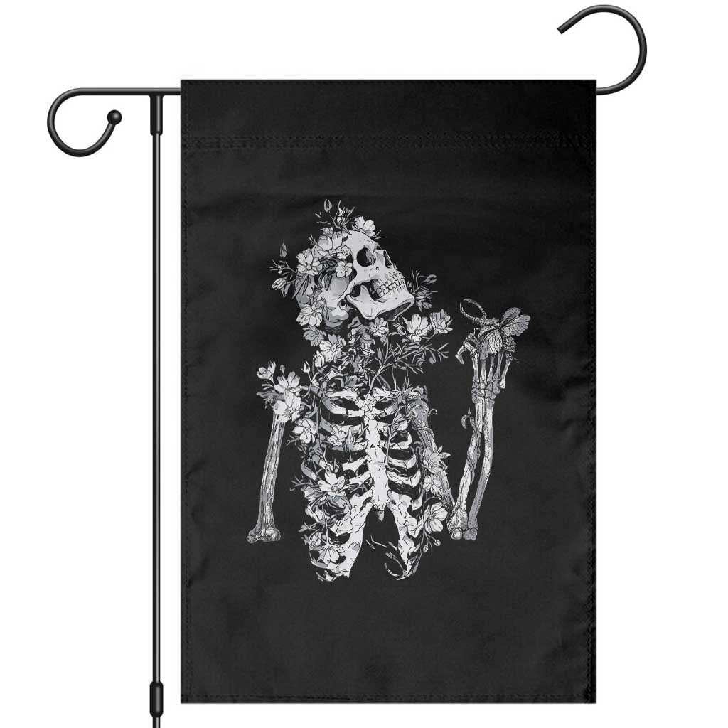 Gothic Grunge Floral Skeleton Garden Flag Dark Alternative Aesthetic For Women TS12 Black Print Your Wear