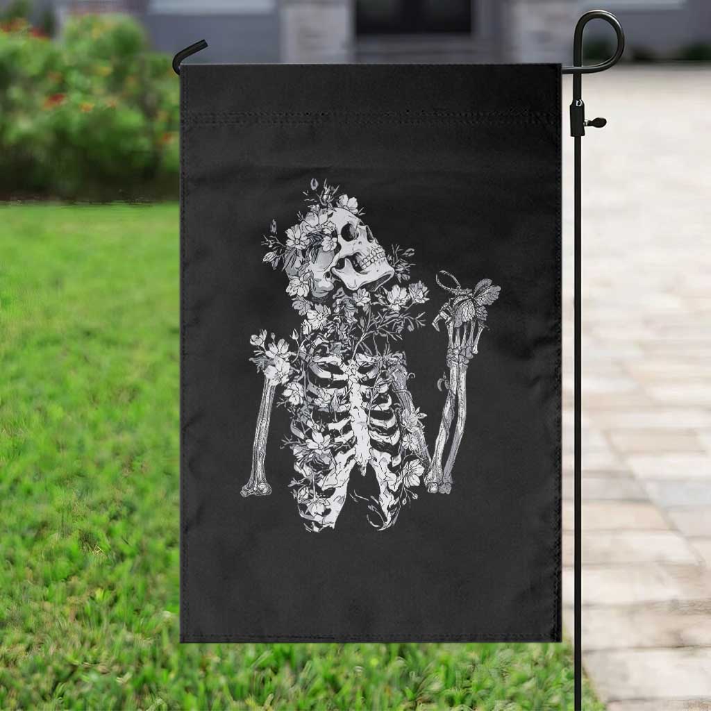 Gothic Grunge Floral Skeleton Garden Flag Dark Alternative Aesthetic For Women TS12 Print Your Wear