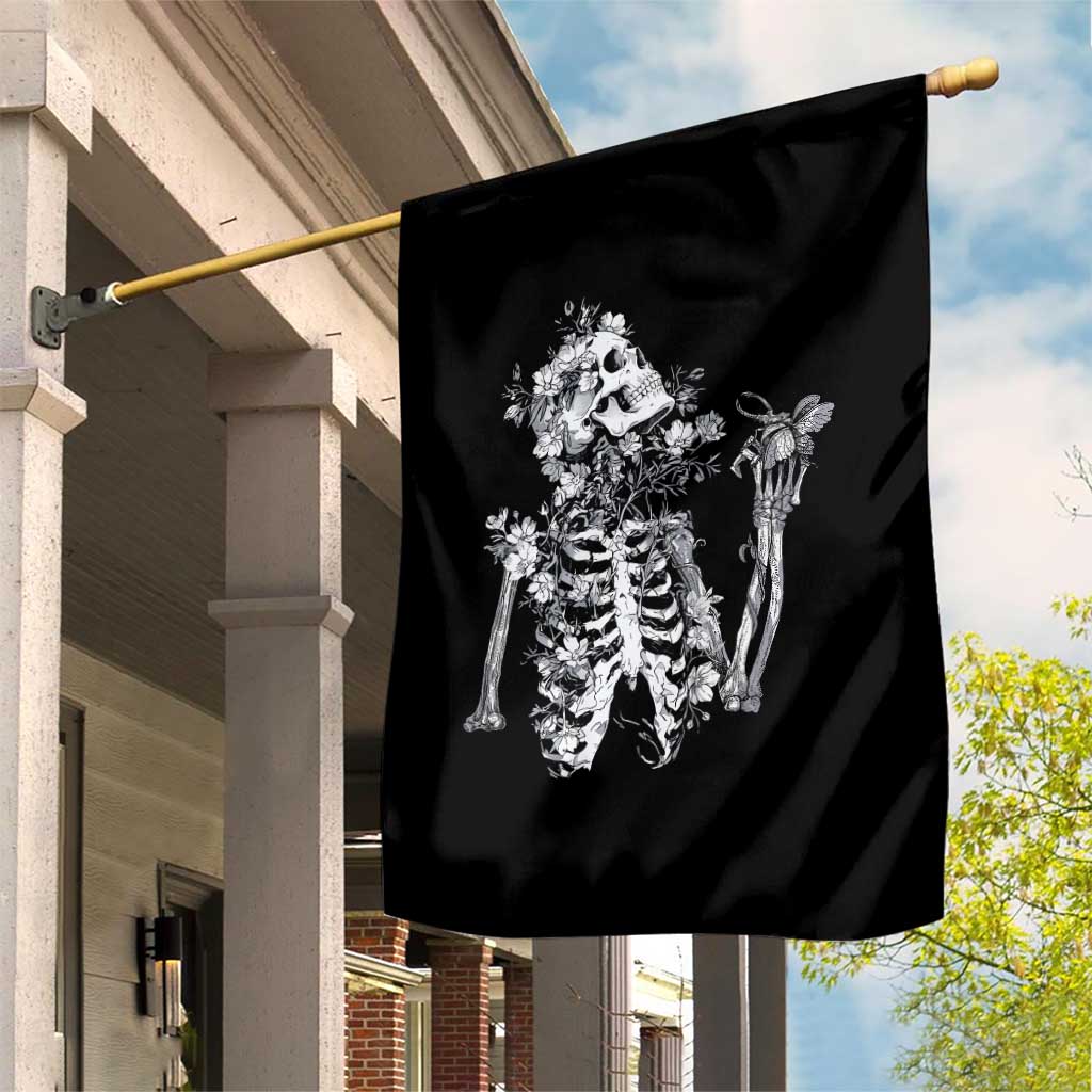 Gothic Grunge Floral Skeleton Garden Flag Dark Alternative Aesthetic For Women TS12 Print Your Wear