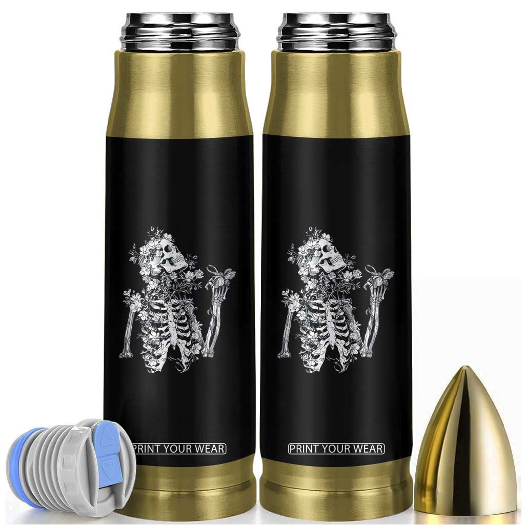 Gothic Grunge Floral Skeleton Bullet Tumbler Dark Alternative Aesthetic For Women TS12 Black Print Your Wear