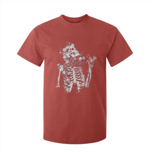 Gothic Grunge Floral Skeleton T Shirt For Kid Dark Alternative Aesthetic For Women TS12 Red Print Your Wear