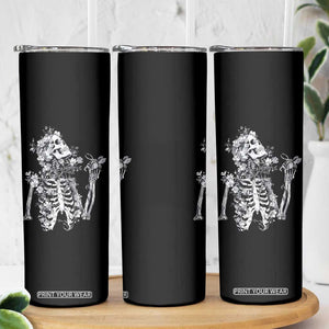 Gothic Grunge Floral Skeleton Skinny Tumbler Dark Alternative Aesthetic For Women TS12 Print Your Wear