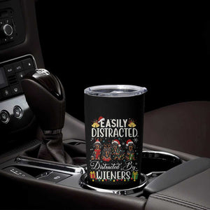 Christmas Dachshund Tumbler Cup Funny Easily Distracted By Wieners TS12 Print Your Wear