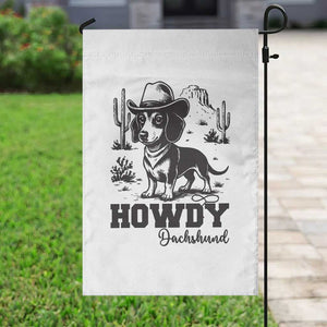 Funny Cowboy Dog Garden Flag Howdy Dachshund Vintage Western TS12 Print Your Wear