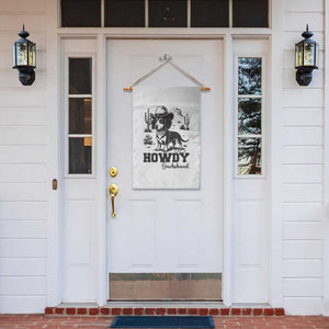 Funny Cowboy Dog Garden Flag Howdy Dachshund Vintage Western TS12 Print Your Wear