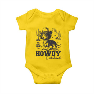 Funny Cowboy Dog Baby Onesie Howdy Dachshund Vintage Western TS12 Daisy Print Your Wear