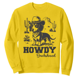Funny Cowboy Dog Sweatshirt Howdy Dachshund Vintage Western TS12 Daisy Print Your Wear