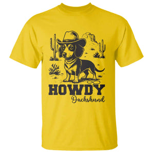 Funny Cowboy Dog T Shirt Howdy Dachshund Vintage Western TS12 Daisy Print Your Wear