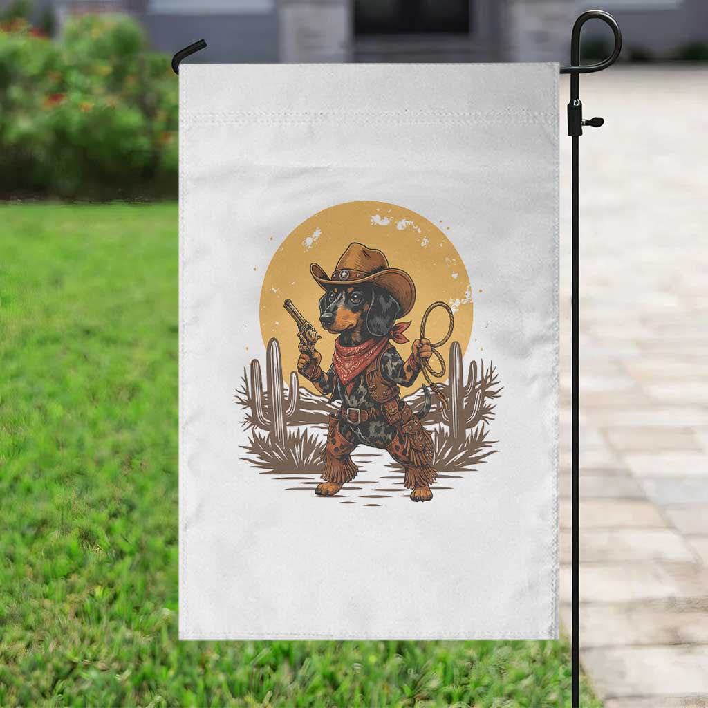 Funny Dachshund Cowboy Garden Flag Western Wiener Dog TS12 Print Your Wear