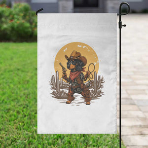 Funny Dachshund Cowboy Garden Flag Western Wiener Dog TS12 Print Your Wear