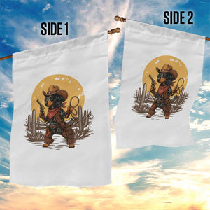 Funny Dachshund Cowboy Garden Flag Western Wiener Dog TS12 Print Your Wear