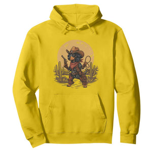 Funny Dachshund Cowboy Hoodie Western Wiener Dog TS12 Daisy Print Your Wear