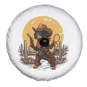 Funny Dachshund Cowboy Spare Tire Cover Western Wiener Dog TS12 Print Your Wear