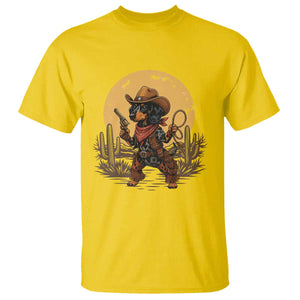 Funny Dachshund Cowboy T Shirt Western Wiener Dog TS12 Daisy Print Your Wear