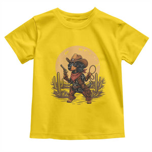 Funny Dachshund Cowboy Toddler T Shirt Western Wiener Dog TS12 Daisy Print Your Wear