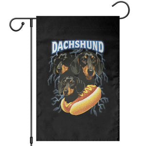 Dog Meme Garden Flag Funny Dachshund Dog In A Hot Dog Costume TS12 Black Print Your Wear