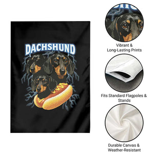 Dog Meme Garden Flag Funny Dachshund Dog In A Hot Dog Costume TS12 Print Your Wear