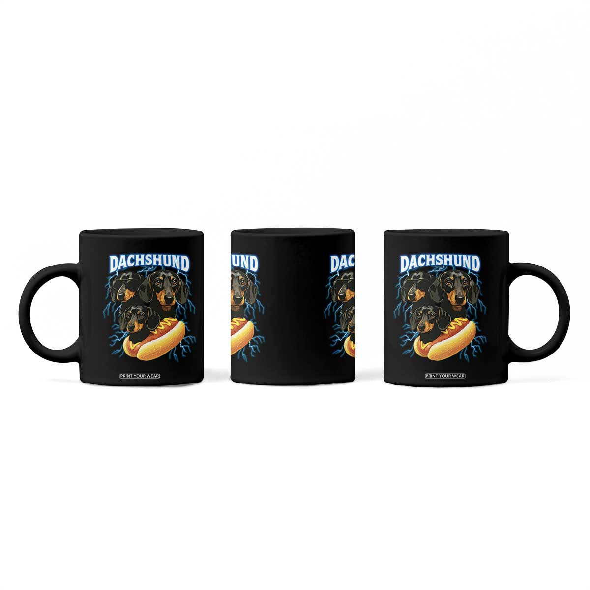 Dog Meme Coffee Mug Funny Dachshund Dog In A Hot Dog Costume TS12 Print Your Wear
