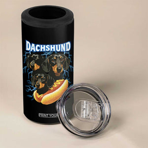 Dog Meme 4 in 1 Can Cooler Tumbler Funny Dachshund Dog In A Hot Dog Costume TS12 Print Your Wear