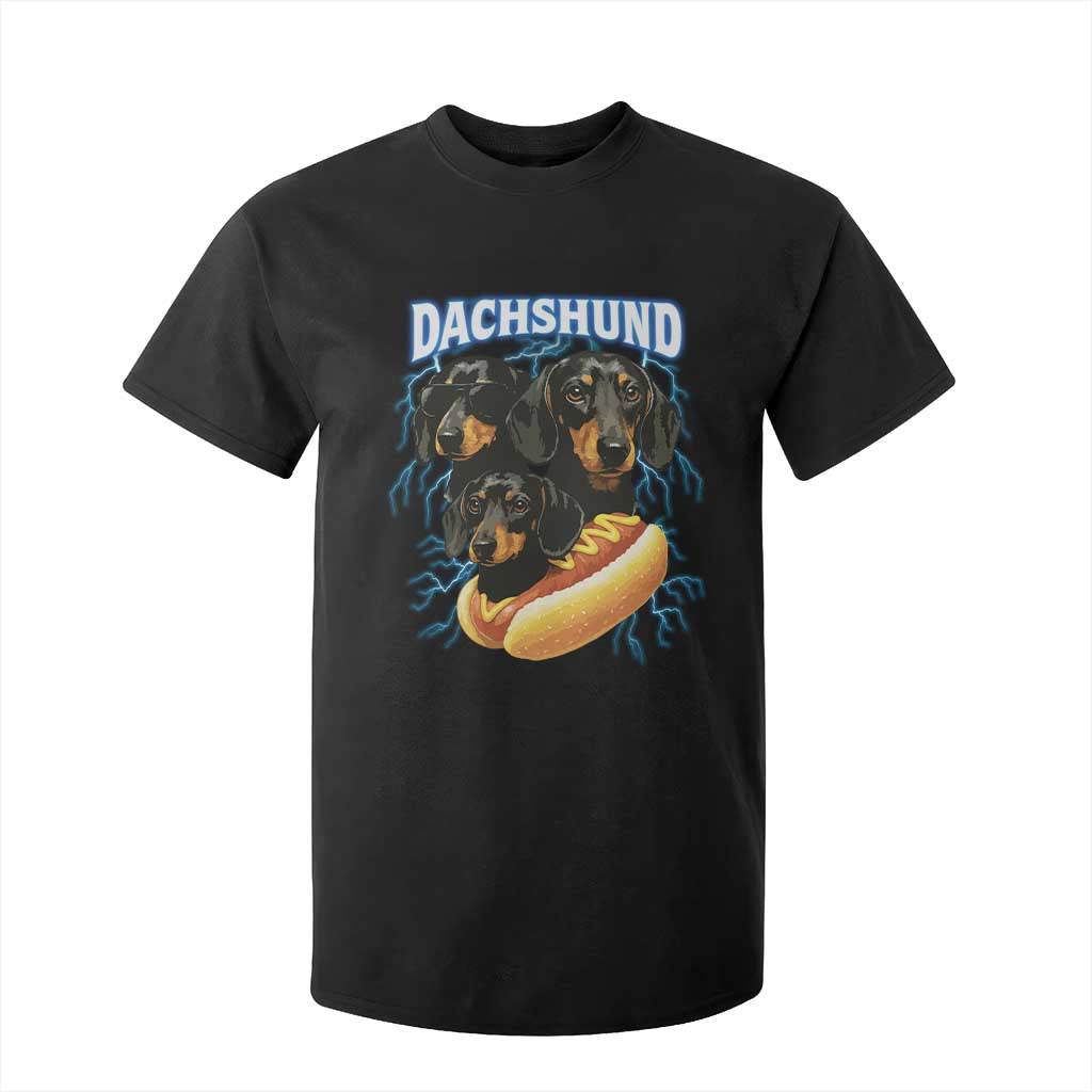 Dog Meme T Shirt For Kid Funny Dachshund Dog In A Hot Dog Costume TS12 Black Print Your Wear