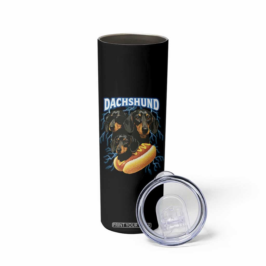 Dog Meme Skinny Tumbler Funny Dachshund Dog In A Hot Dog Costume TS12 Print Your Wear