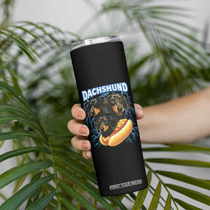 Dog Meme Skinny Tumbler Funny Dachshund Dog In A Hot Dog Costume TS12 Print Your Wear