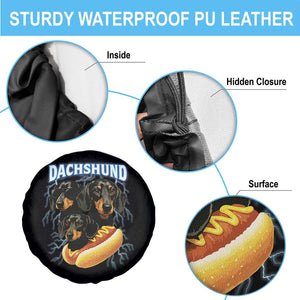 Dog Meme Spare Tire Cover Funny Dachshund Dog In A Hot Dog Costume TS12 Print Your Wear