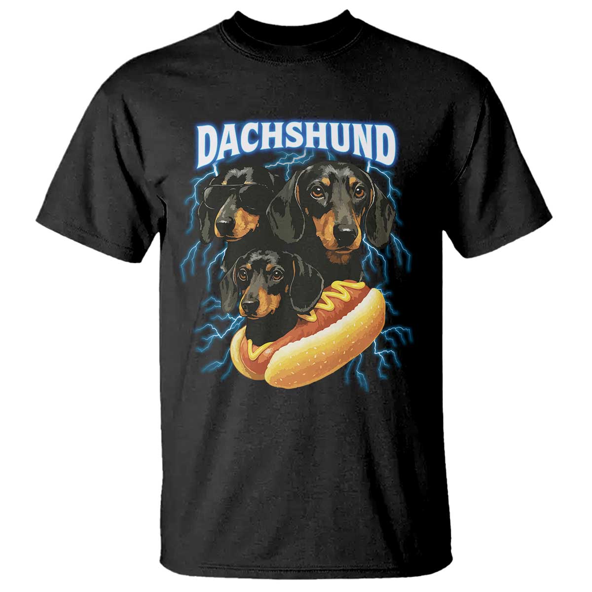 Dog Meme T Shirt Funny Dachshund Dog In A Hot Dog Costume TS12 Black Print Your Wear
