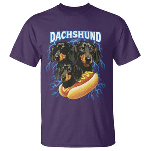 Dog Meme T Shirt Funny Dachshund Dog In A Hot Dog Costume TS12 Purple Print Your Wear
