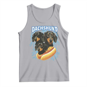Dog Meme Tank Top Funny Dachshund Dog In A Hot Dog Costume TS12 Athletic Heather Print Your Wear