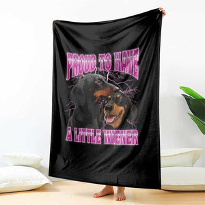 Funny Dachshund Dog Meme Throw Blanket Proud To Have A Little Wiener TS12 Print Your Wear