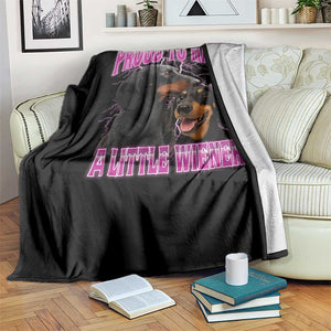Funny Dachshund Dog Meme Throw Blanket Proud To Have A Little Wiener TS12 Print Your Wear